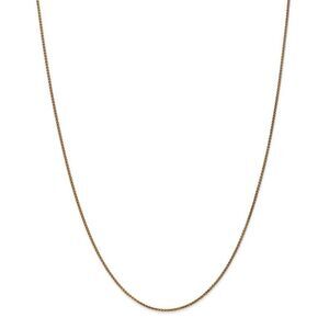 1.2mm 14k Yellow Gold, Diamond Cut Spiga Chain Necklace, 30 Inch